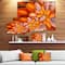 Designart - Massive Orange Fractal Flower - Floral Canvas Art Print